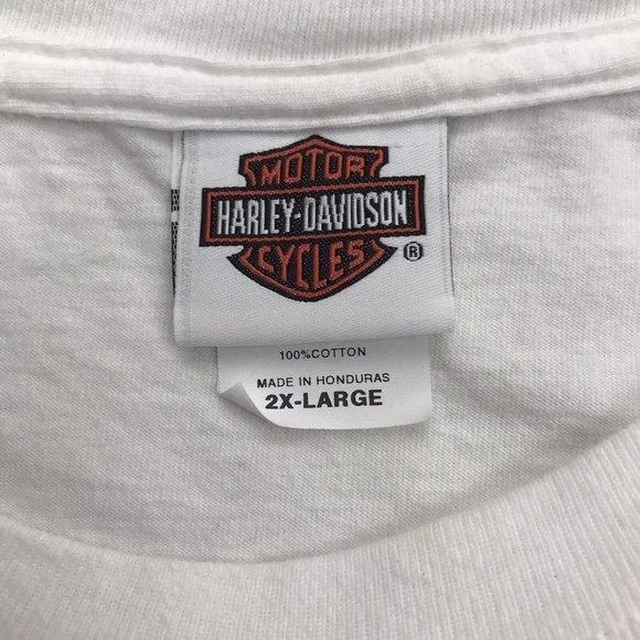 Harley Davidson T-Shirt‎ 2XL White Emerald Coast Ft Walton Beach Florida Biker - Picture 13 of 16